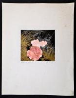 Vida Judit (?- ):Illúziók nélkül '96, vegyes technika, papír, jelzett, paszpartuban, 13×14 cm