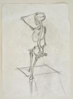 Barcsay jelzéssel: Csontváz. Ceruza, papír, 56×42 cm