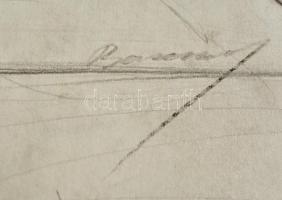 Barcsay jelzéssel: Csontváz. Ceruza, papír, 56×42 cm