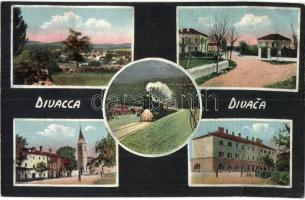 Divaca, Divacca; Kolodvor / Bahnhof / railway station with locomotive (fl)