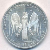 NSZK 1990J 10M Ag "800 éves a Német Lovagrend" T:1-(PP) 
GFR 1990J 10 Mark Ag "800th...
