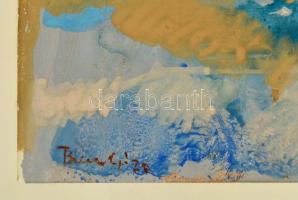 Bene jelzéssel: Kompozíció. Akvarell, papír, 25×38 cm