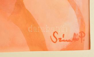 Szántó jelzéssel: Kompozíció. Akvarell, papír, 36×24 cm