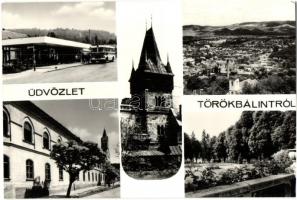 Törökbálint, szanatórium és autóbusz állomás - 7 db MODERN városképes lap / 7 modern postcards