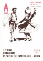 1969 Murcia, II Festival Internacional de Folklore del Mediterraneo - 14 modern folklore festival ad...