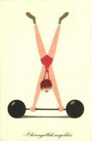 4 db MODERN humoros sport grafikai lap / 4 modern humorous sport graphic art postcards