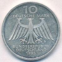 Németország 1995D 10M Ag "150 éve született Wilhelm Conrad Röntgen - 100 éves az X-sugár" ...