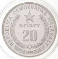 Madagaszkár 1988. 20A Ag "Lemúr" T:PP
Madagascar 1988. 20 Ariary Ag "Lemur" C:P...