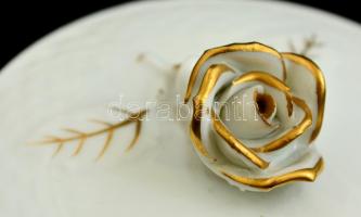 Herendi aranyozott teás készlet, kézzel festett, jelzett, hibátlan, hiányos, 7 db