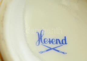 Herendi aranyozott teás készlet, kézzel festett, jelzett, hibátlan, hiányos, 7 db