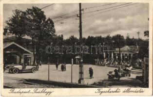 Budapest XII. Svábhegy, Fogaskerekű állomástér, automobil (r)