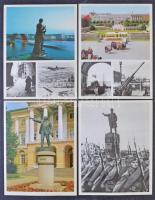 Egy kis doboznyi MODERN külföldi városképes lap sok leporelloval / A small box of modern European town-view postcards with many leporellos