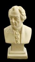 Goethe festett kerámia büszt, kis kopásokkal, jelzés nélkül, m: 16 cm