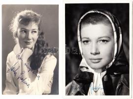 Carla Gravina (1941- ) olasz színésznő aláírása 2 db őt ábrázoló fotón