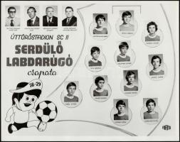 cca 1975 Budapest, 3 db kistabló, nevesített portréképekkel, 18x24 cm és 24x30 cm