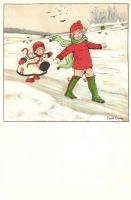 20 db használatlan Pauli Ebner szignós karácsonyi művészlap jó minőségben. M. Munk sorozat / 20 unus...