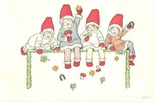 20 db használatlan Pauli Ebner szignós karácsonyi művészlap jó minőségben. M. Munk sorozat / 20 unus...