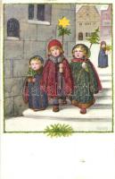 20 db használatlan Pauli Ebner szignós karácsonyi művészlap jó minőségben. M. Munk sorozat / 20 unus...