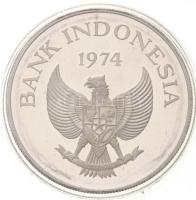Indonézia 1974. 5000R Ag Orángután T:PP fo. Indonesia 1974. 5000 Rupiah Ag Orangutan C:PP spotted Krause KM#40a