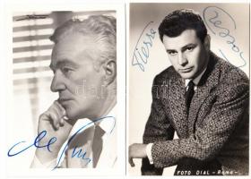 Kis aláírás tétel: külföldi színészek aláírásai őket ábrázoló fotókon, számos érdekes darabbal, össz...