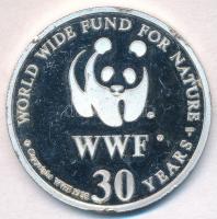 1986. "30 éves a WWF / Gorilla" jelzett Ag emlékérem (20,12g/0.999/38,5mm) T:1-(PP)
1986....