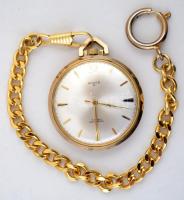 Anker 55 aranyszínű zsebóra lánccal, működik, jó állapotban