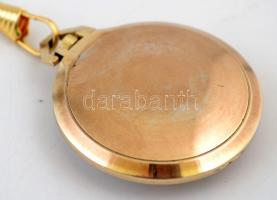 Anker 55 aranyszínű zsebóra lánccal, működik, jó állapotban