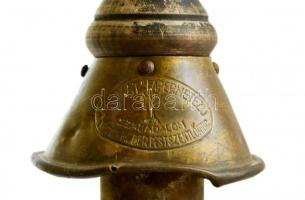 Régi "Harmat permetező" készíti: Héber Pestszentlőrinc, jelzett, réz-fa, h: 59 cm