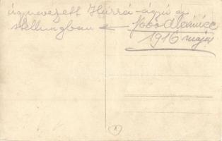 1916 Kelet Galícia, "Hurráh-ágyú az állásokban / WWI K.u.k. military, Hurrah-Geschütz, cannon i...