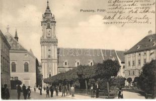 Pozsony, Pressburg, Bratislava; Fő tér, templom / main square, church (EK)