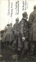 1916 Magas rangú katonai tisztek a lövészárokban / WWI K.u.k. military, high ranking officers in the trench, photo