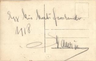 1918 Első világháborús osztrák-magyar katonai lap, "Egy kis kerti fecskendő" / WWI K.u.K. ...