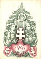 1942 Karácsonya Harcoló honvédeinké és hozzátartozóiké; levente szimbólumokkal / WWII Hungarian mili...