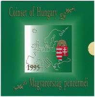 1995. 10f-200Ft (11xklf) forgalmi sor dísztokban, benne 200Ft Ag Deák, Magyarország pénzérméi sorozat T:BU Adamo FO28.2