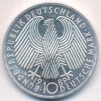 NSZK 1989G 10M Ag "40 éves az NSZK" T:1-
FRG 1989G 10 Mark Ag "40 Year - German Fede...