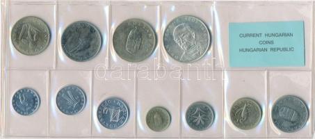 1994. 10f-200Ft (11xklf) érmés forgalmi sor fóliatokban, közte 1994. 200Ft Ag "Deák" T:1 A...