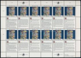 Emberi jogok nyilatkozata (IV) kisívsor Declaration of Human Rights (IV.) minisheet set