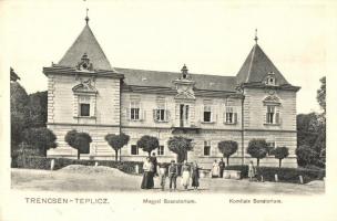 Trencsénteplic, Trencianske Teplice; Megyei gyógyintézet és szanatórium. Hermann Seibt kiadása / Komitats sanatorium / sanatorium