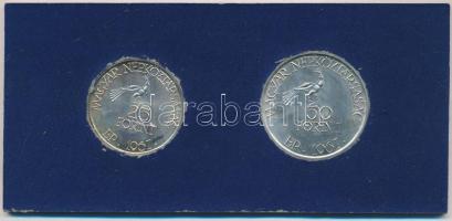 1967. 25Ft Ag + 50Ft Ag "Kodály" pár, "Magyar Nemzeti Bank" feliratú műanyag tok...