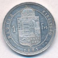 1881KB 1Ft Ag "Ferenc József / Középcímer" T:1-,2 kis ph.
Adamo M15