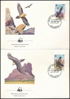 WWF: Szakállas saskeselyű sor + 4 FDC WWF: Bearded vulture set + 4 FDC