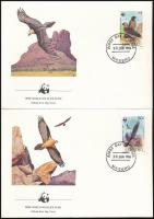 1986 WWF: Szakállas saskeselyű sor + 4 FDC Mi 556-559