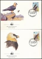 WWF: Szakállas saskeselyű sor + 4 FDC WWF Bearded coffin set + 4 FDC