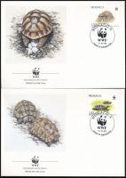 WWF: Görög teknős sor 4 FDC-n WWF Greek turtle set 4 FDC