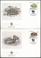 WWF: Hermann's tortoise set on 4 FDC, WWF: Görög teknős sor 4 FDC-n