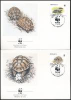 WWF Greek turtle set 4 FDC WWF: Görög teknős sor 4 FDC-n