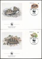 WWF Greek turtle set 4 FDC WWF: Görög teknős sor 4 FDC-n