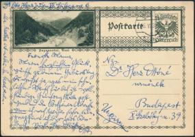 1932 Dr. Herz Ottó zongoraművész (1894-1976) aláírása és saját kézzel írt sorai feleségének címzett levelezőlapon