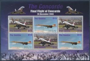 Concorde, airplane mini sheet, Concorde, repülő kisív