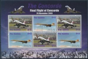 Concorde, repülő kisív, Concorde, airplane mini sheet